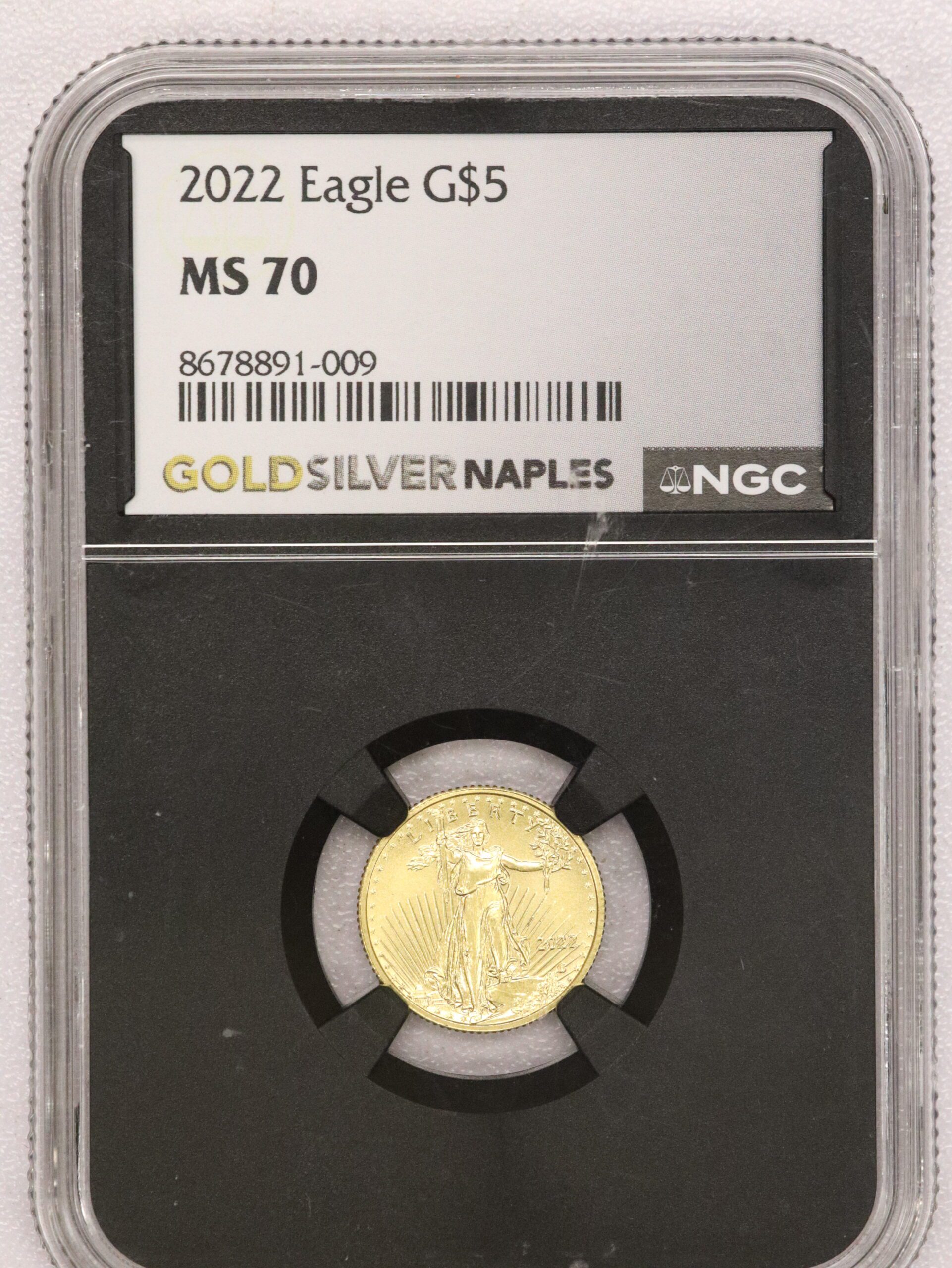 2022 Gold Eagle 1/10th oz $5 NGC MS70