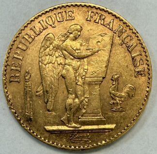 1890 Switzerland 20 Francs Gold Coin - 90%/.1867 oz AGW "Angel"