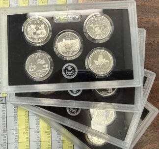 2001 to 2008 Silver Quarters 20 Coins Total In Cases $5 Face In Silver