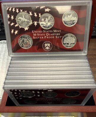 1999 to 2008 Complete State Quarter Set Plus Territories 59 SILVER Coins Total