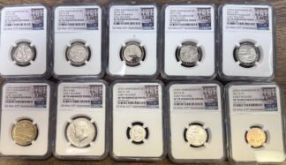 2017-S U.S. Mint NGC SP70 Enhanced Finish 225th Anniversary 10 Coin Set - Ye Ole Mint Label