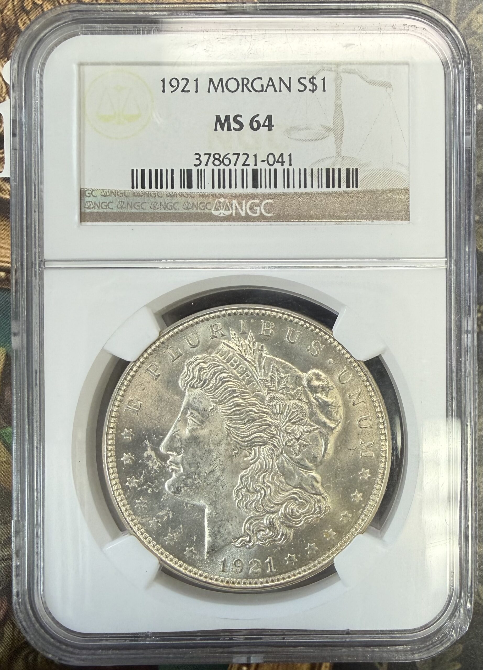 1921 Morgan Silver Dollar MS64 NGC