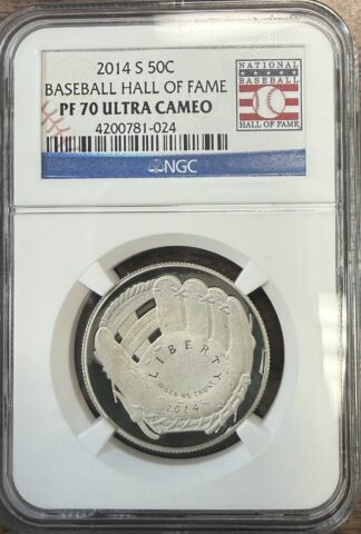2014 S Baseball Hall Of Fame Half Dollar Commemorative PF70 NGC