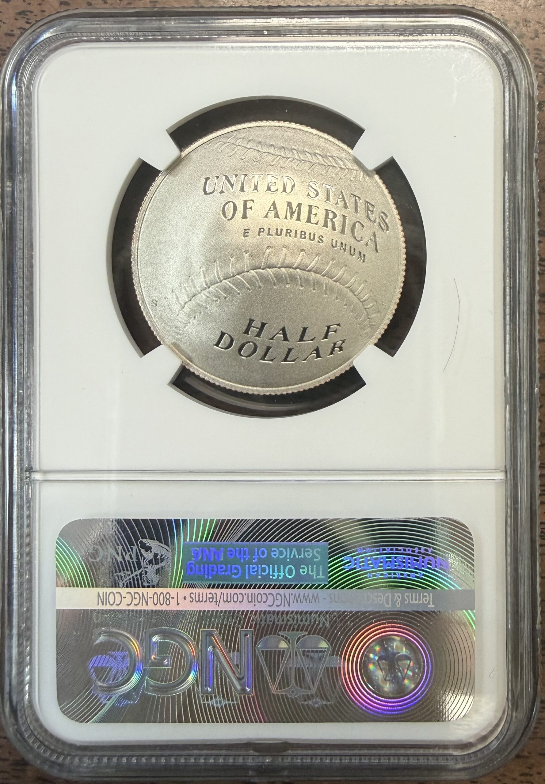 2014 S Baseball Hall Of Fame Half Dollar Commemorative PF70 NGC - Image 2