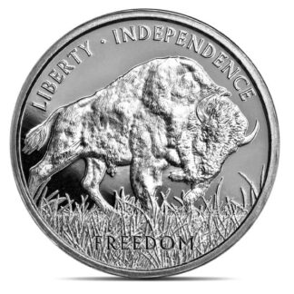 PAMP Suisse Buffalo Silver Round - 1 Troy Ounce, .999 Pure (Slight Toning)