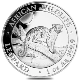 2021 Somalia 1 oz Silver African Wildlife Leopard BU