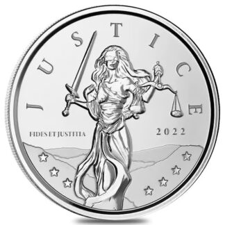 2022 Gibraltar 1 oz Lady Justice 1 Pound Silver Coin .999 Fine BU