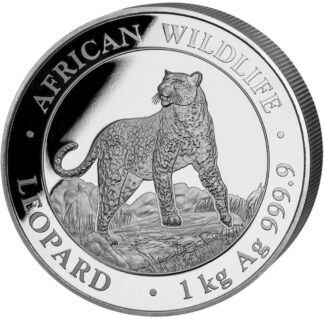 2022 Somalia 1 oz Silver African Wildlife Leopard BU