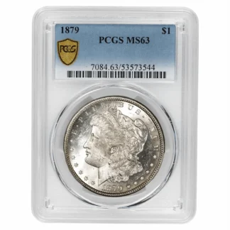 1879 Morgan Dollar PCGS MS63 toning