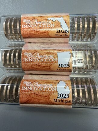 Auction- 2025 Innovation Dollars 5 Each P/D MI, ARK, FL:  30 Unc Coins