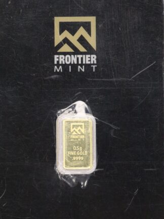 AUCTION-   Half Gram .9999 Fine Gold Frontier Mint
