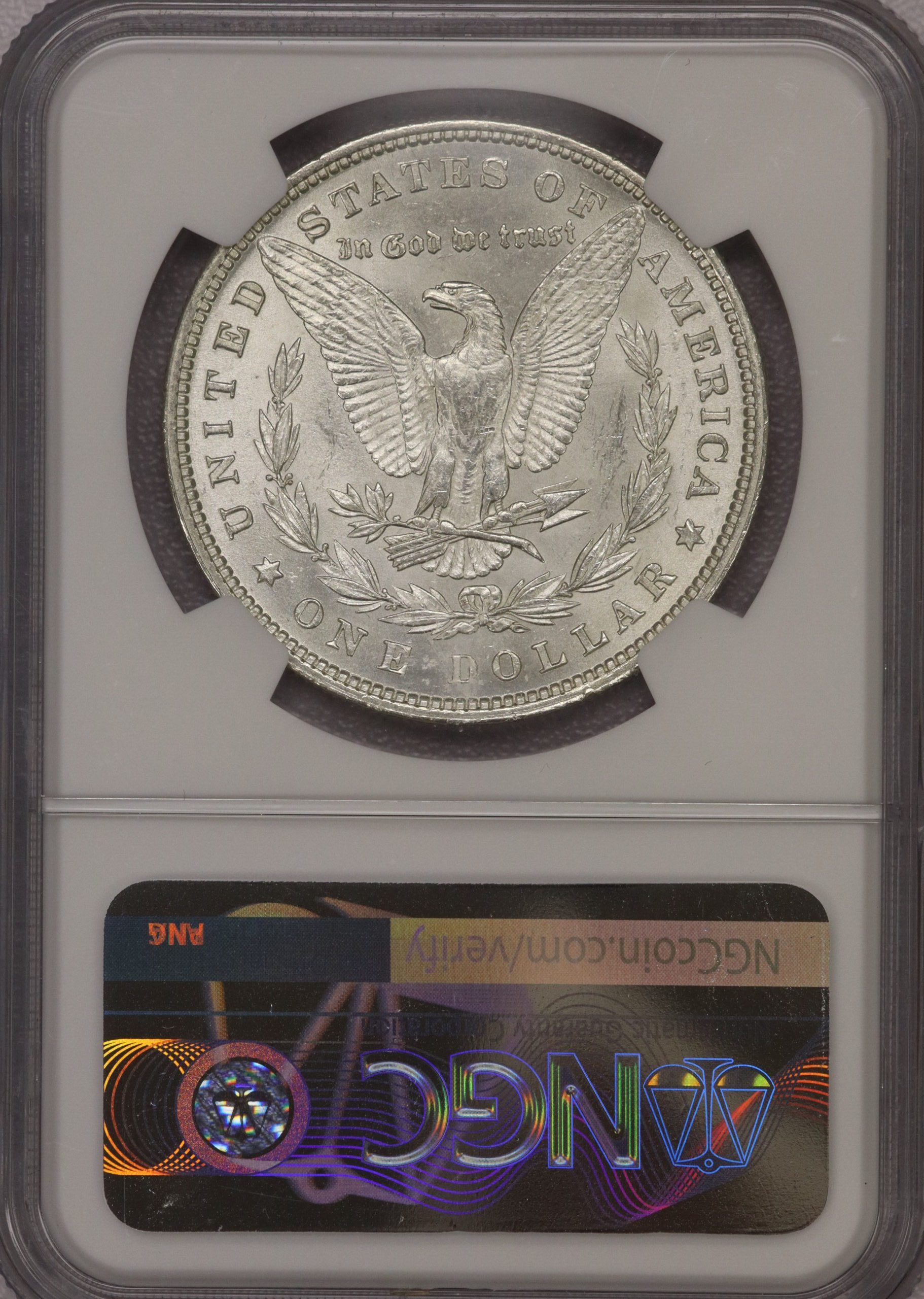 AUCTION- 1880 Morgan Dollar NGC Unc. Details Obv. Cleaned - Image 2