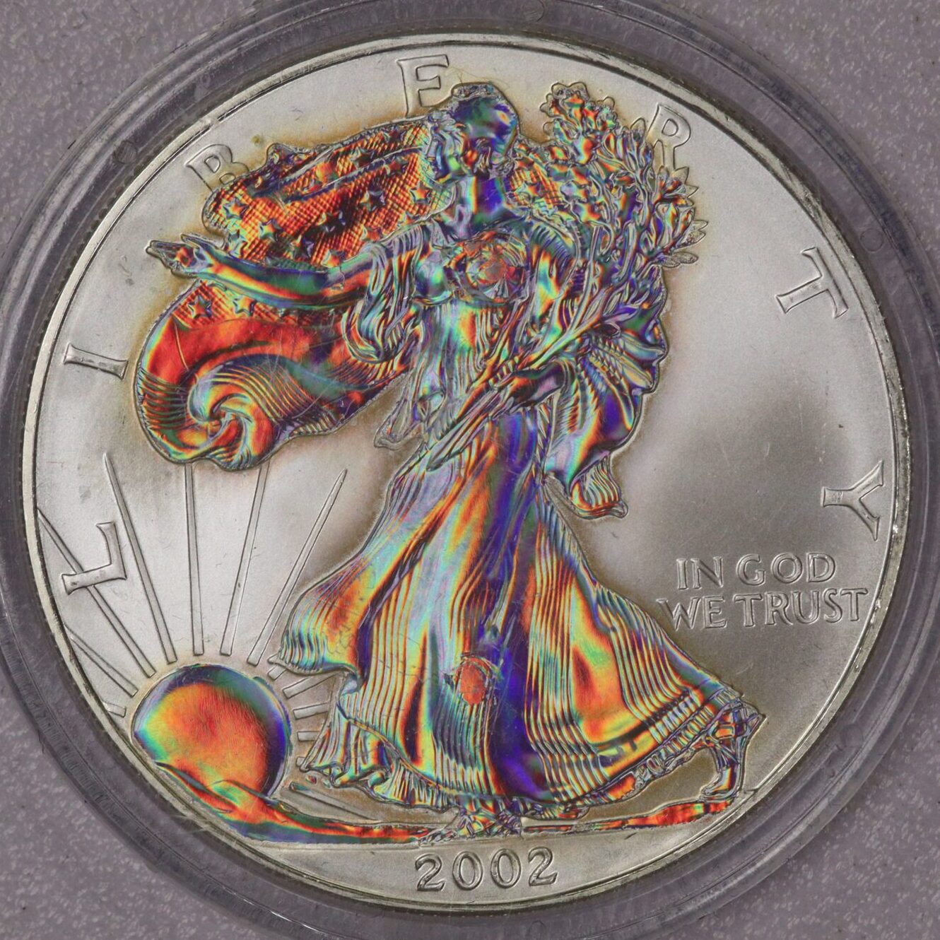 AUCTION- 2002 Laser Etched Silver Eagle