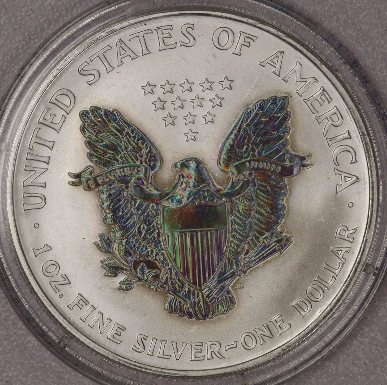 AUCTION- 2002 Laser Etched Silver Eagle - Image 2