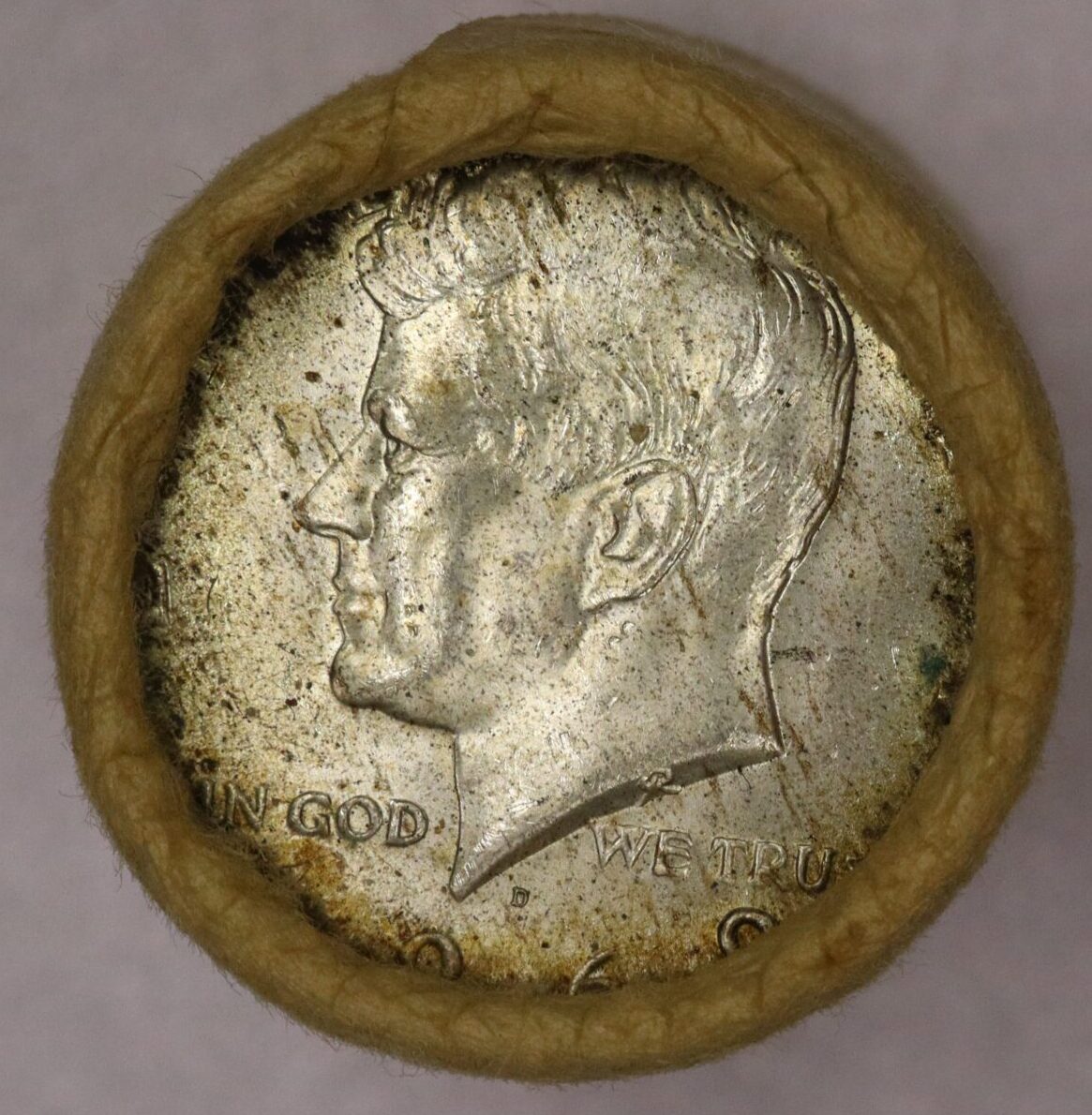 AUCTION- 1969-D Kennedy Half Dollar Original Roll of 20 - Image 2