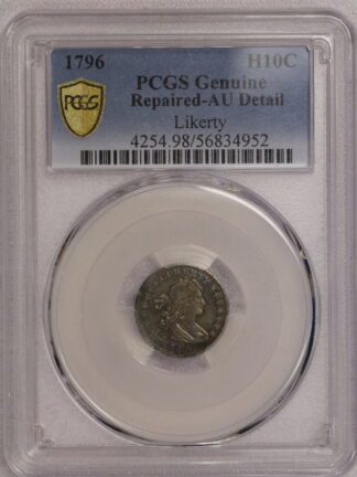 1796 Draped Bust Half Dime PCGS Repaired AU Detail "LIKERTY"