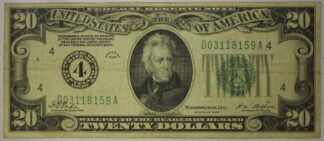 AUCTION- 1928 Twenty Dollar Federal Reserve Note Cleveland District Circulated