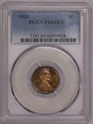1951 Proof Lincoln Cent PCGS PR64 RB