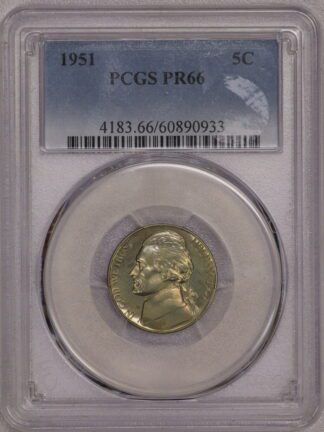 1951 Proof Jefferson Nickel PCGS PR66