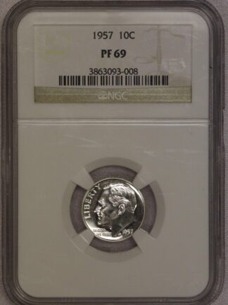 1957 Proof Roosevelt Dime NGC PF69