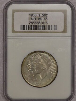 1938-S Arkansas Commemorative Half Dollar NGC MS65
