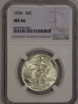 1936 Walking Liberty Half Dollar NGC MS66