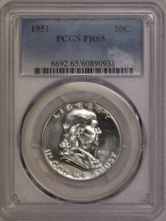 1951 Proof Franklin Half Dollar PCGS PR65