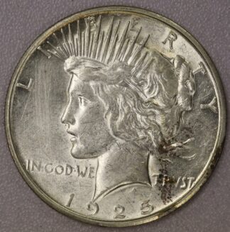Auction - 1925-S Peace Dollar UNC Details Scratched