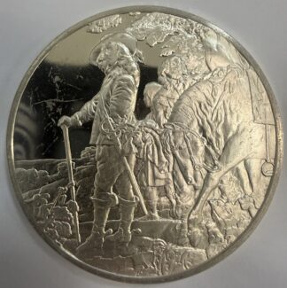 Portrait de Charles ler d’Angleterre Sterling Silver Round Franklin Mint