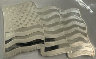 1oz American Flag Shaped Silver Bar .999 Silver