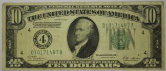 1928 or 1928-A Ten Dollar Federal Reserve Note Cleveland District Circulated
