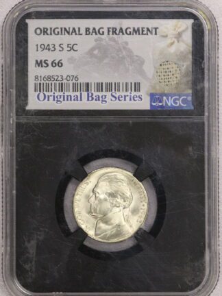 1943-S Jefferson Nickel NGC MS66 Original Bag Fragment