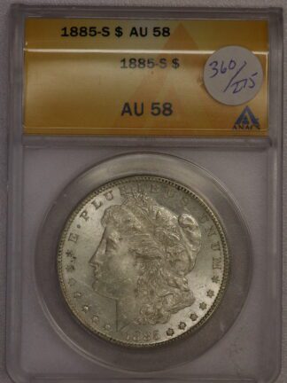 1885-S Morgan Dollar ANACS AU58