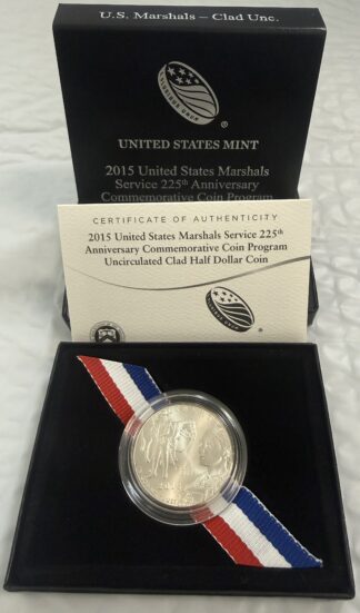 2015 D U.S. Marshals Service 225th Anniversary Commemorative UNC Clad Half Dollar
