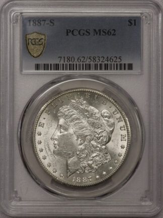 1887 S Morgan Dollar MS62 PCGS