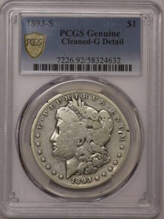 1893 S Morgan Dollar PCGS Good Cleaned