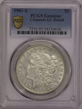 1901 S Morgan Dollar AU Cleaned PCGS
