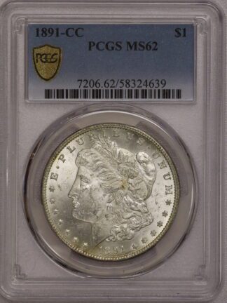 1891 CC Morgan Dollar MS62 PCGS #58324639