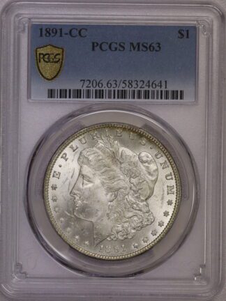 1891 CC Morgan Dollar MS63 PCGS #58324641