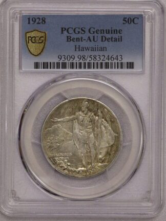 1928 Hawaiian Sesquicentennial Commemorative Half PCGS AU Details Cleaned - Low Mintage