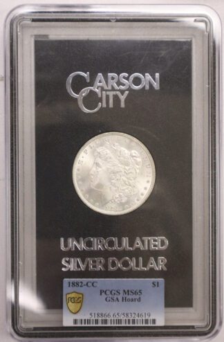 1882 CC Morgan Dollar PCGS MS65 GSA