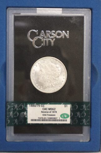 1880/79 CC GSA Rev 78' Morgan Dollar CACG MS62
