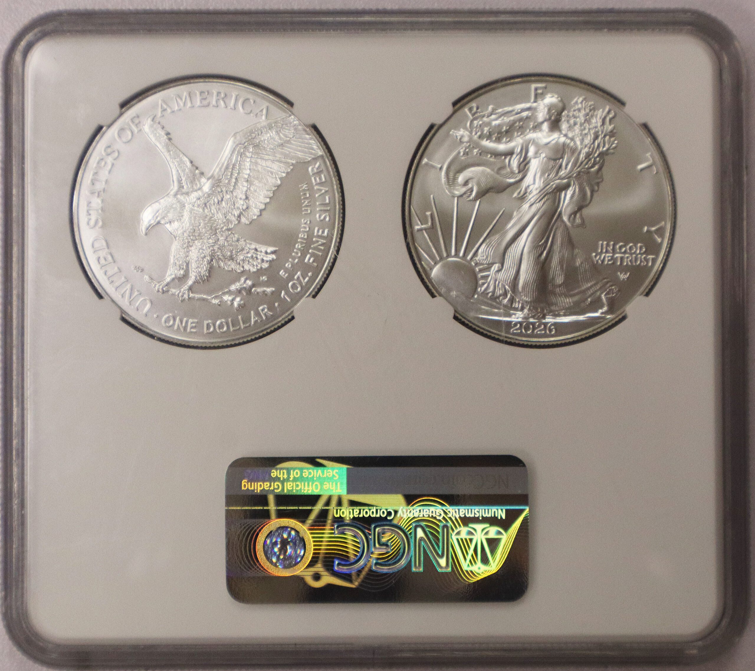 AUCTION - 2026 Silver Eagle MS69 NGC 2 Coin Holder - Image 3