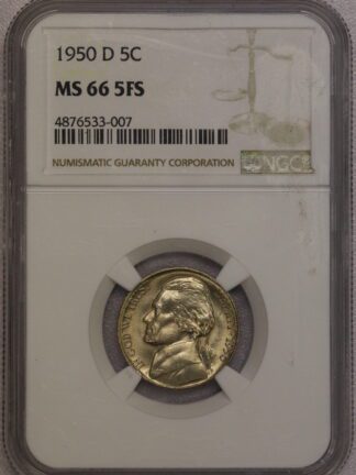 1950-D Jefferson Nickel NGC MS66 5FS