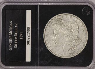 AUCTION-   1891 Morgan Silver Dollar in a Generic Slab Circulated