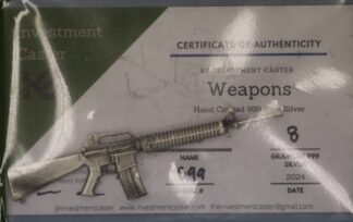 AUCTION-  2024 8 Grams .999 Silver M-16 by Investment Caster