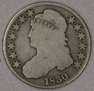 AUCTION-  1830 Capped Bust Half Dollar Circulated