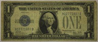 AUCTION-  1928-B One Dollar Silver Certificate Funny Back Circulated