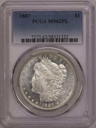 1887 Morgan Dollar PCGS MS62 PL