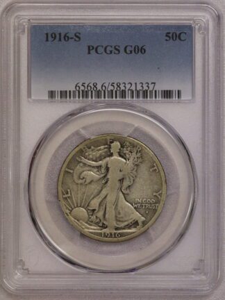 1916 S Walking Half Dollar G06 PCGS
